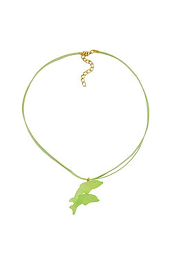 NECKLACE DOLPHIN LIGHT GREEN MATTE 45MM