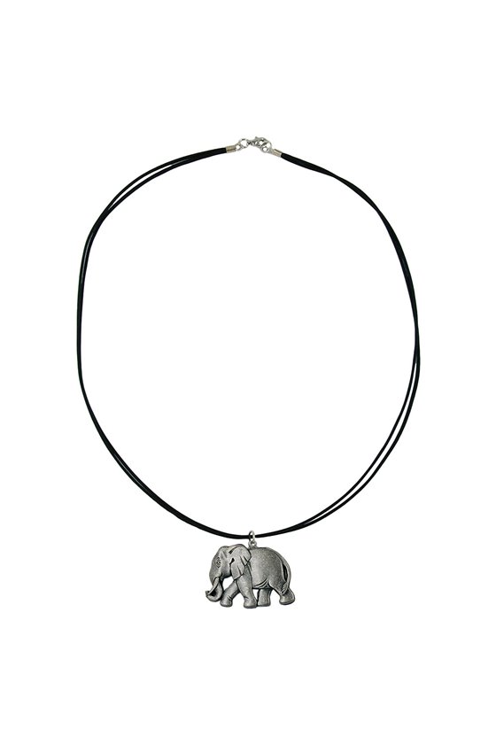 NECKLACE TINY ELEPHANT SILVER 50CM