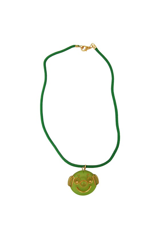 NECKLACE CLOWN GREEN MATTE POLISHED