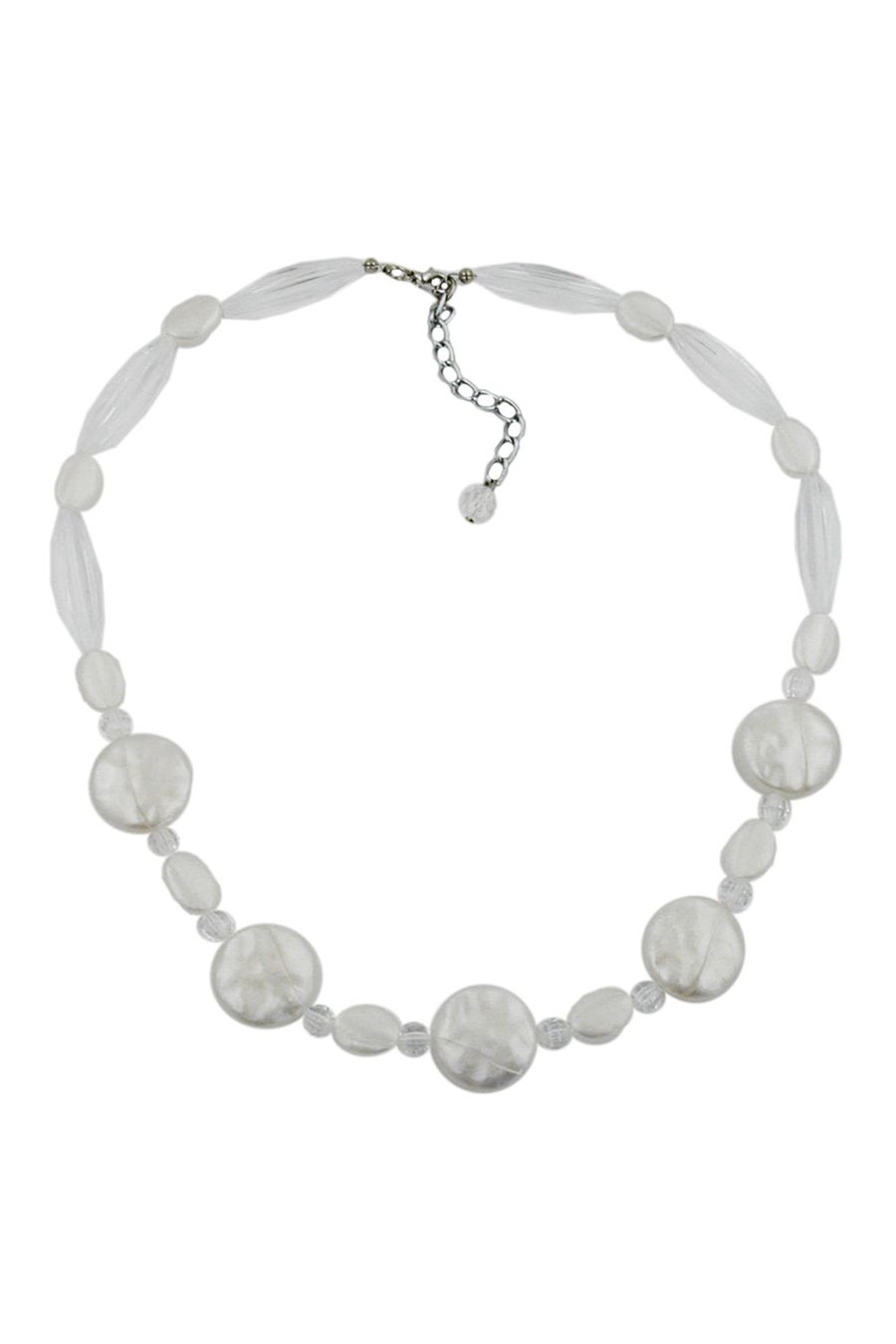 NECKLACE DISK WAX-WHITE 47CM