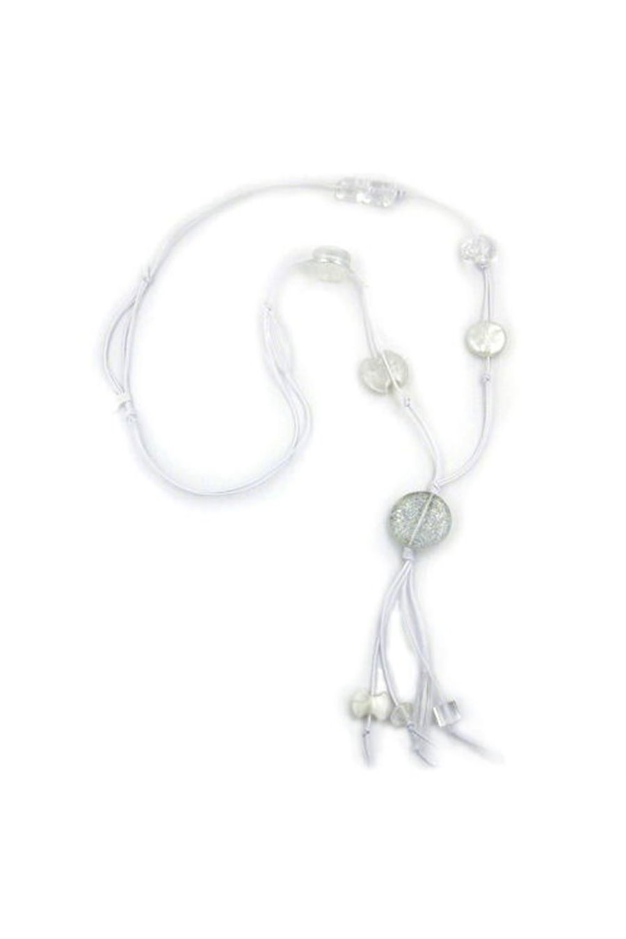 NECKLACE PLASTIC DISK FANCY CRYSTAL