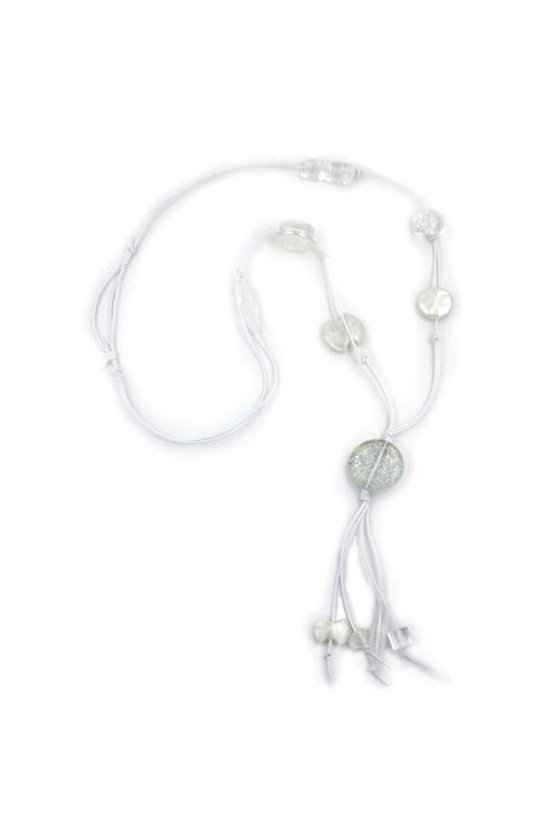 NECKLACE PLASTIC DISK FANCY CRYSTAL