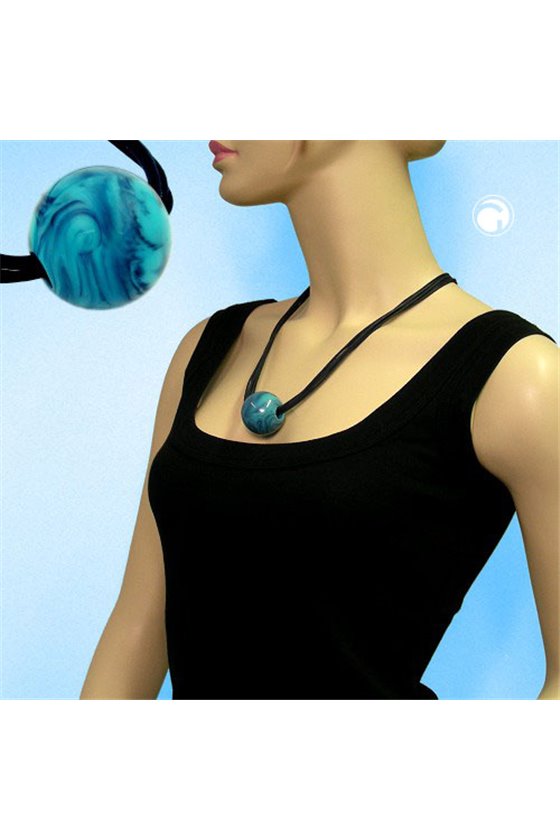 NECKLACE BEAD 37MM TURQUOISE