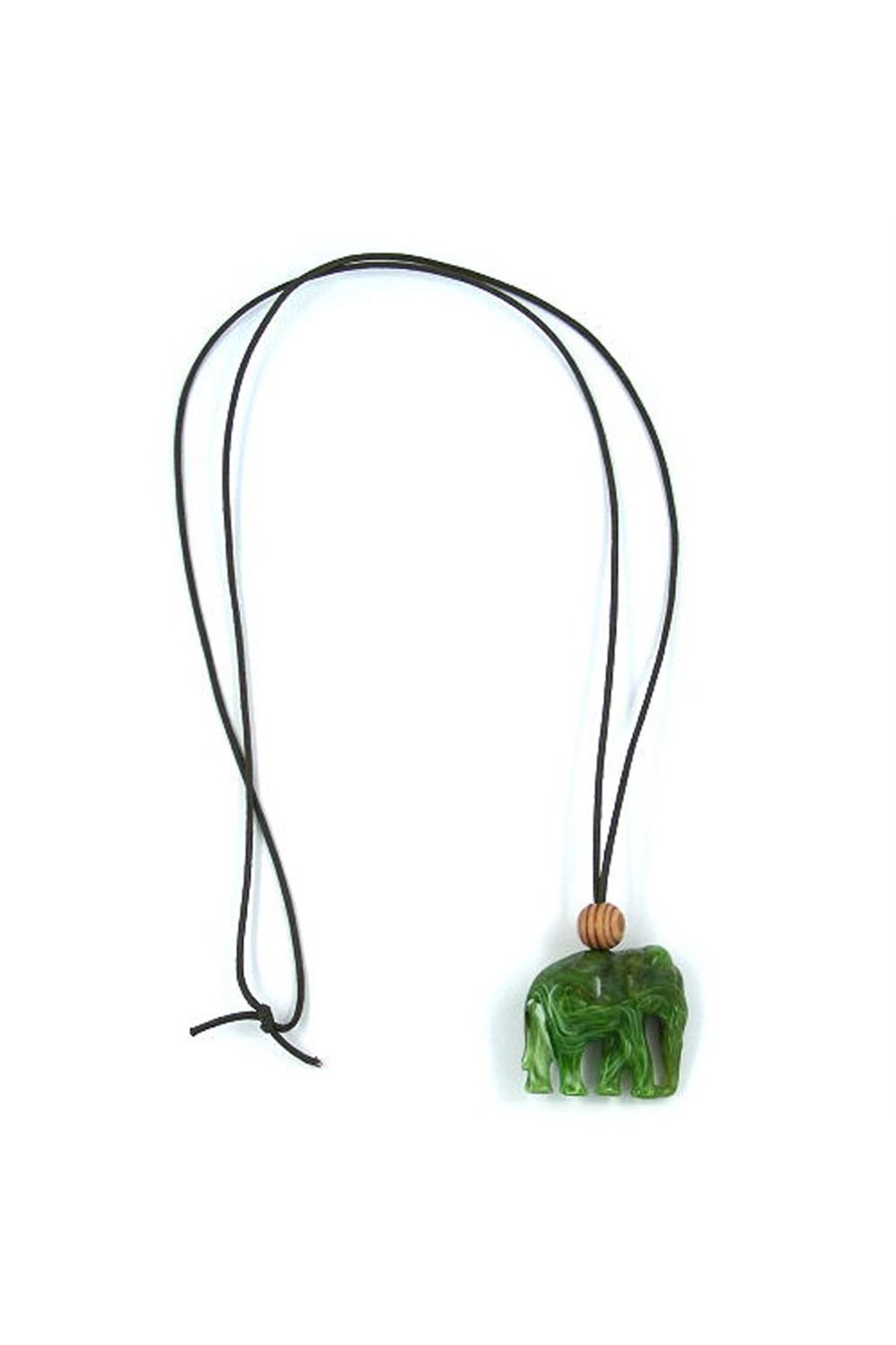 NECKLACE ELEPHANT OLIVE GREEN