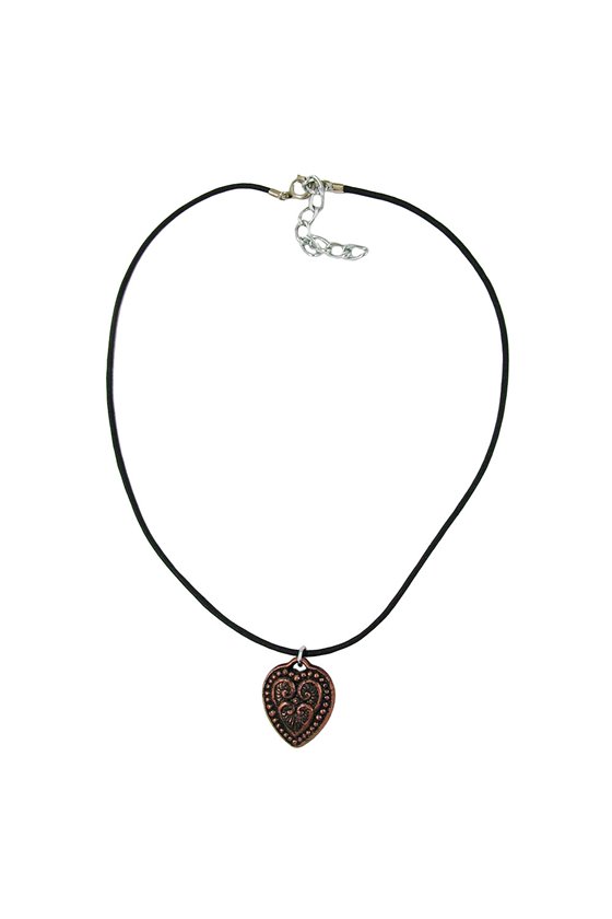NECKLACE HEART COPPER COLOURED