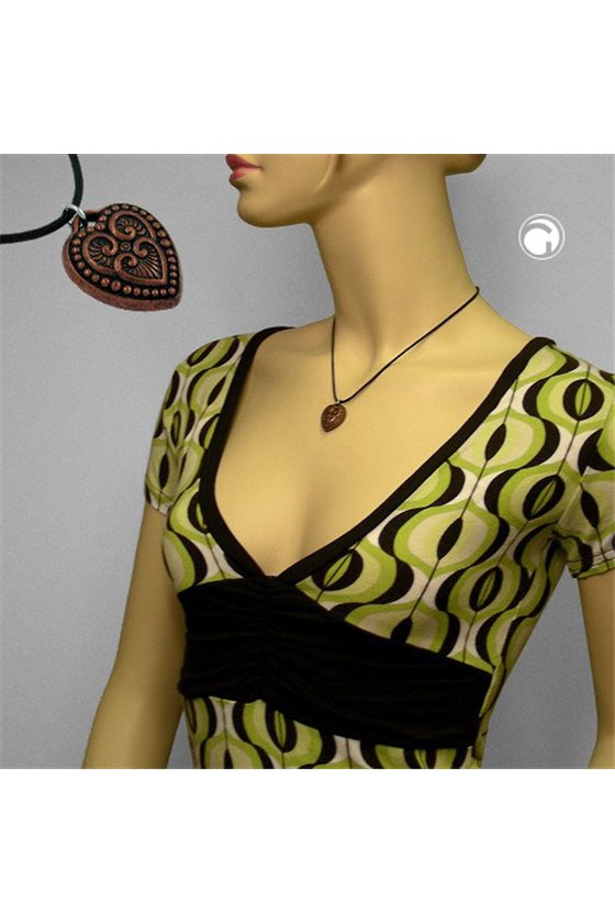 NECKLACE HEART COPPER COLOURED