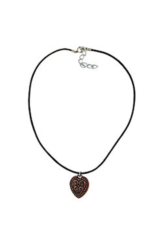 NECKLACE HEART COPPER COLOURED
