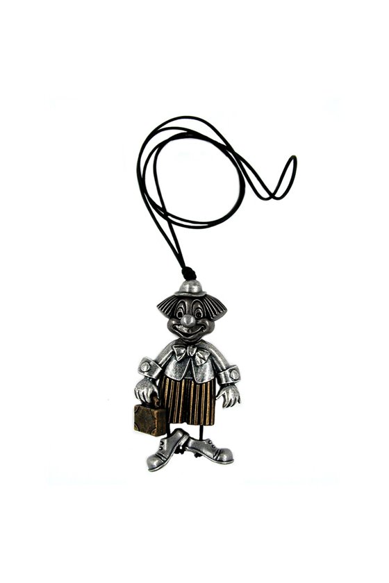 NECKLACE CLOWN ANTIQUE BRASS
