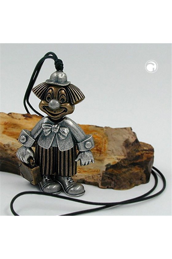 NECKLACE CLOWN ANTIQUE BRASS