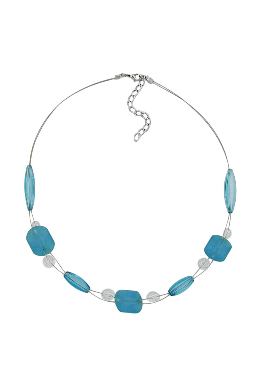 NECKLACE TURQUOISE BEADS 45CM