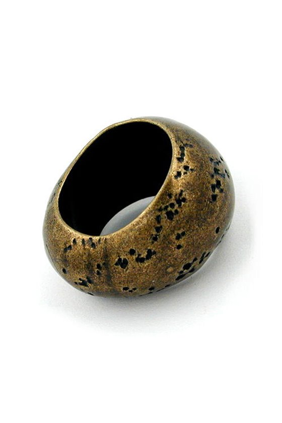 BEAD WITH BIG HOLE BRASS-ANTIQUE