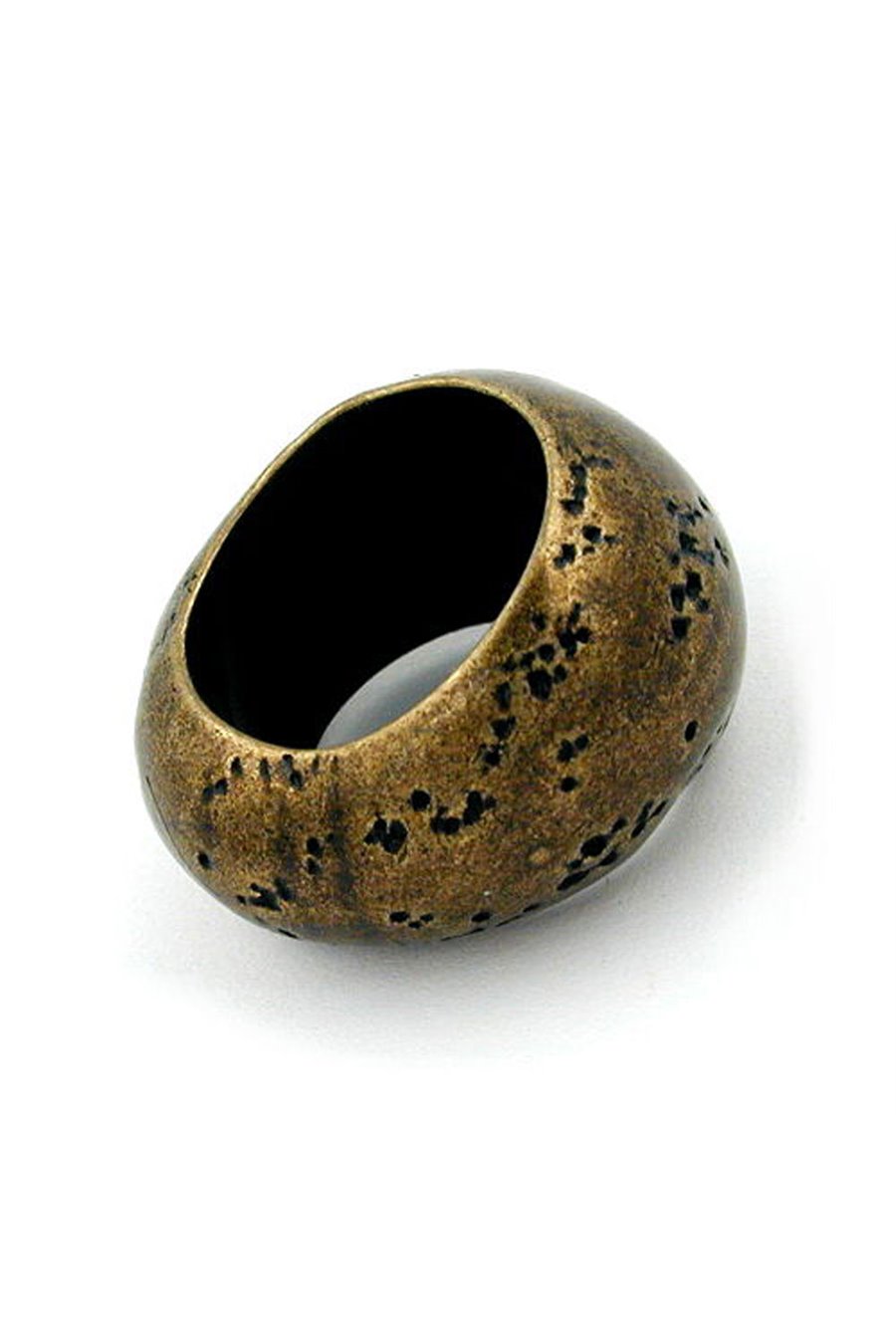 BEAD WITH BIG HOLE BRASS-ANTIQUE