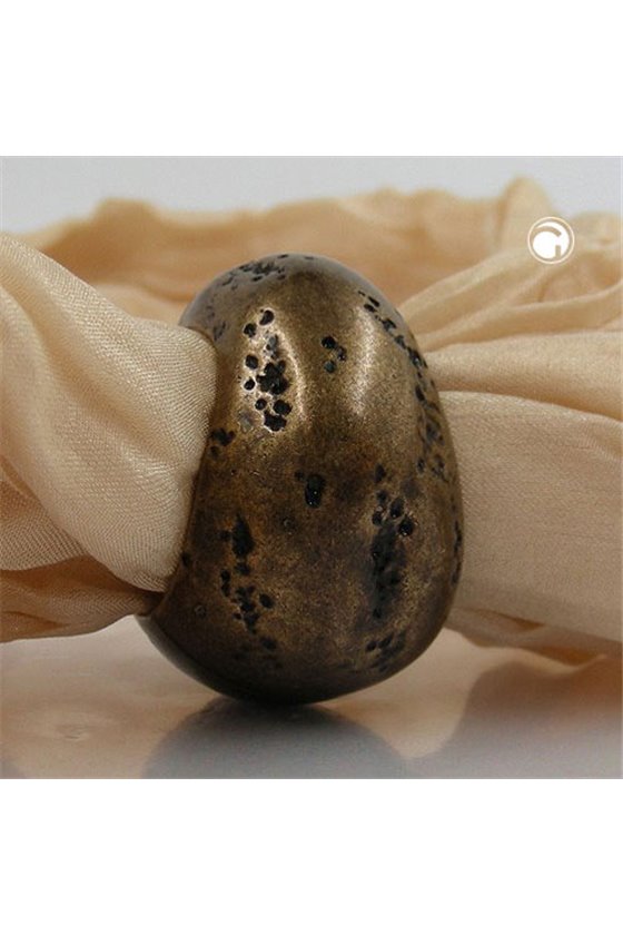 BEAD WITH BIG HOLE BRASS-ANTIQUE