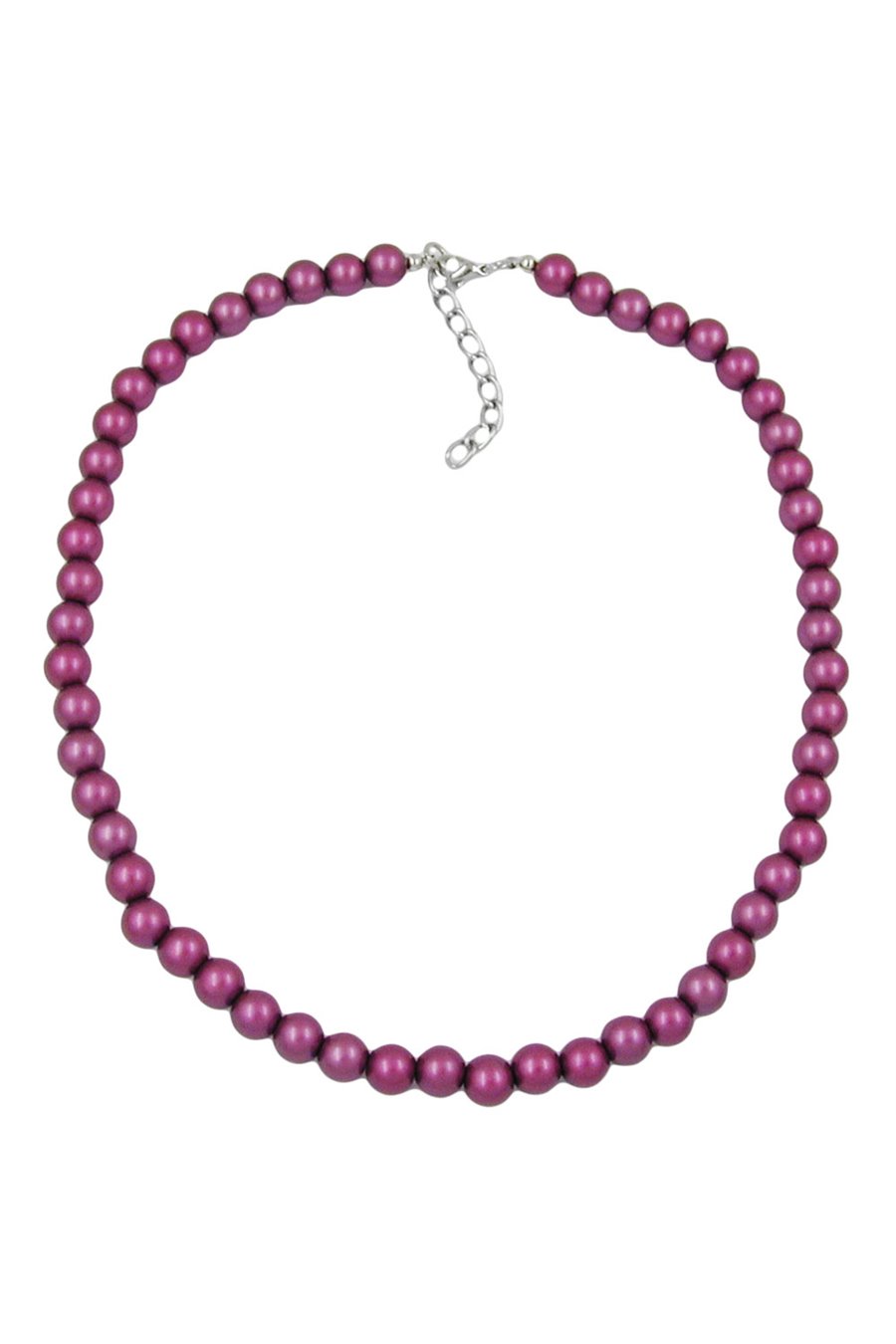 NECKLACE BEADS 8MM PURPLE/WAX COLOURED