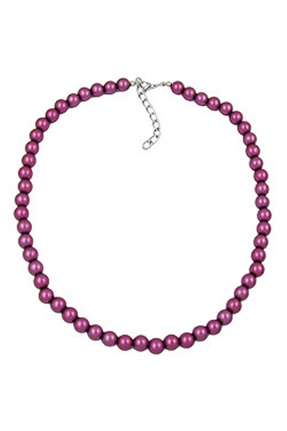 NECKLACE BEADS 8MM PURPLE/WAX COLOURED