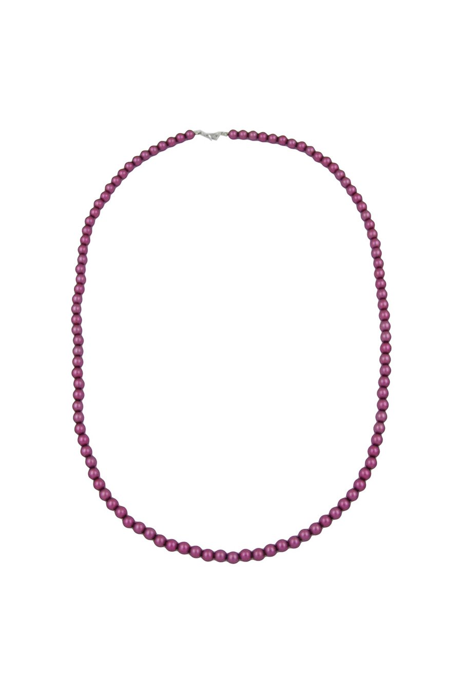 NECKLACE BEADS 8MM SILKY PURPLE