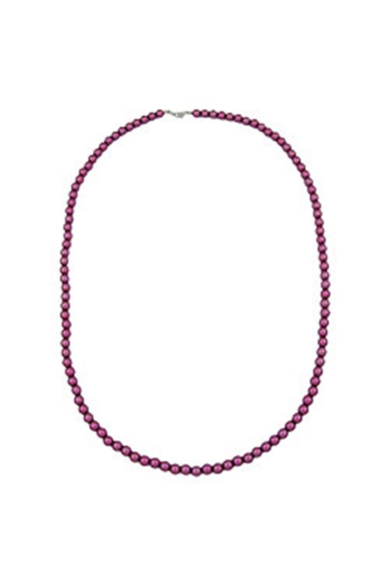 NECKLACE BEADS 8MM SILKY PURPLE