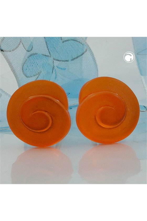 EARRING CLIP-ON ORANGE TRANSPARENCY