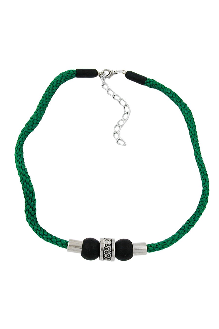 NECKLACE GREEN CORD MATTE POLISHED