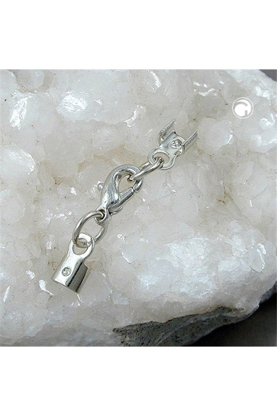 CLASP-SET RHODIUM-FINISHED