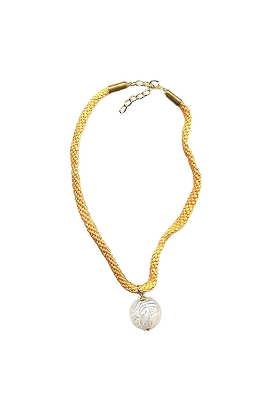 NECKLACE EYECATCHING BEAD WHITE