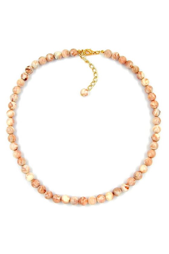 NECKLACE BEADS 8MM MARBELED