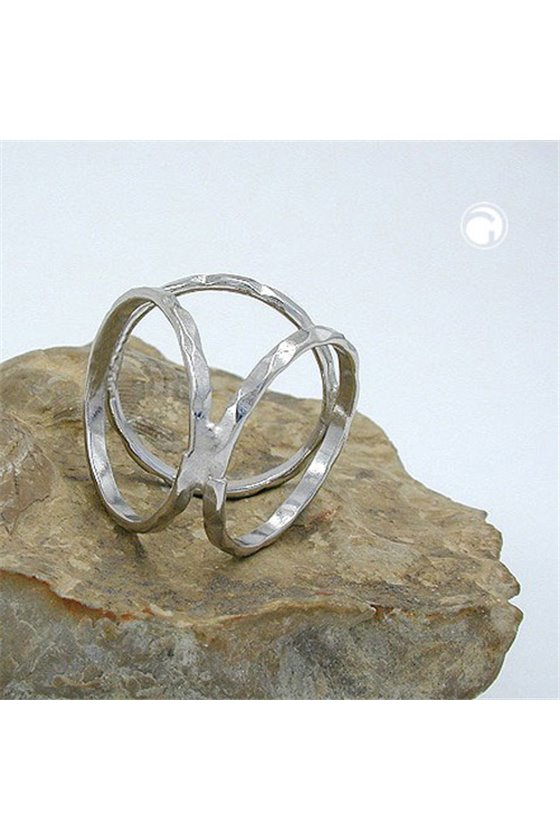 SCARF BEAD 3 RINGS SILVER PLATED