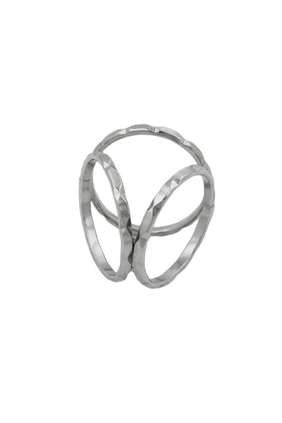 SCARF BEAD 3 RINGS SILVER PLATED
