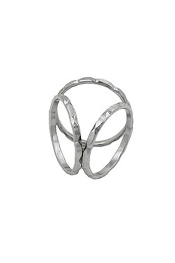 SCARF BEAD 3 RINGS SILVER PLATED