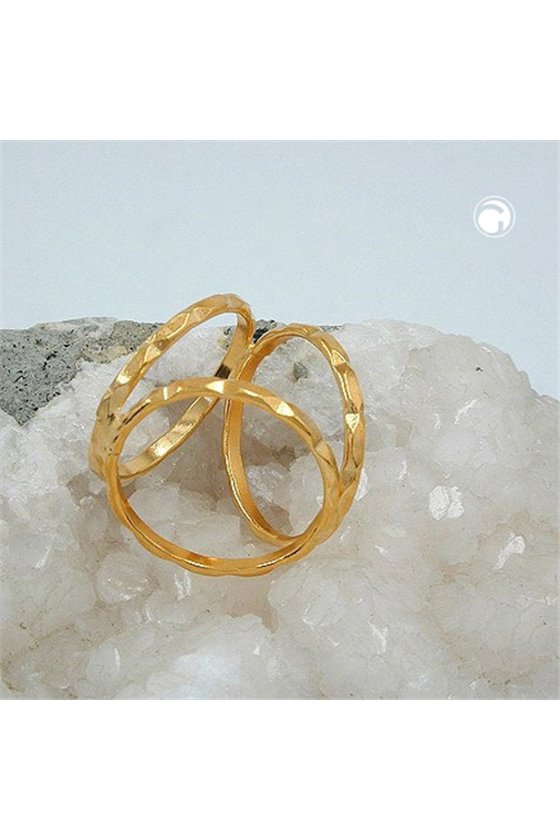 SCARF BEAD 3 RINGS GOLD PLATED