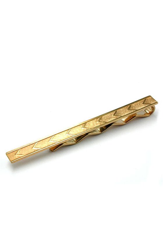 TIE PIN PATTERNED GLOSSY GOLD PLATED