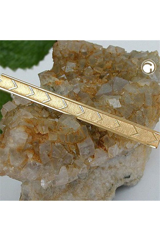 TIE PIN PATTERNED GLOSSY GOLD PLATED