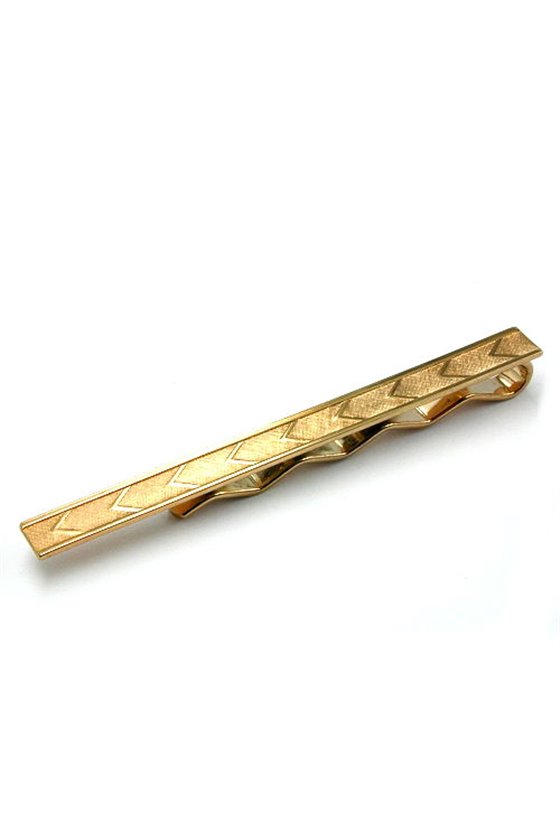 TIE PIN PATTERNED GLOSSY GOLD PLATED