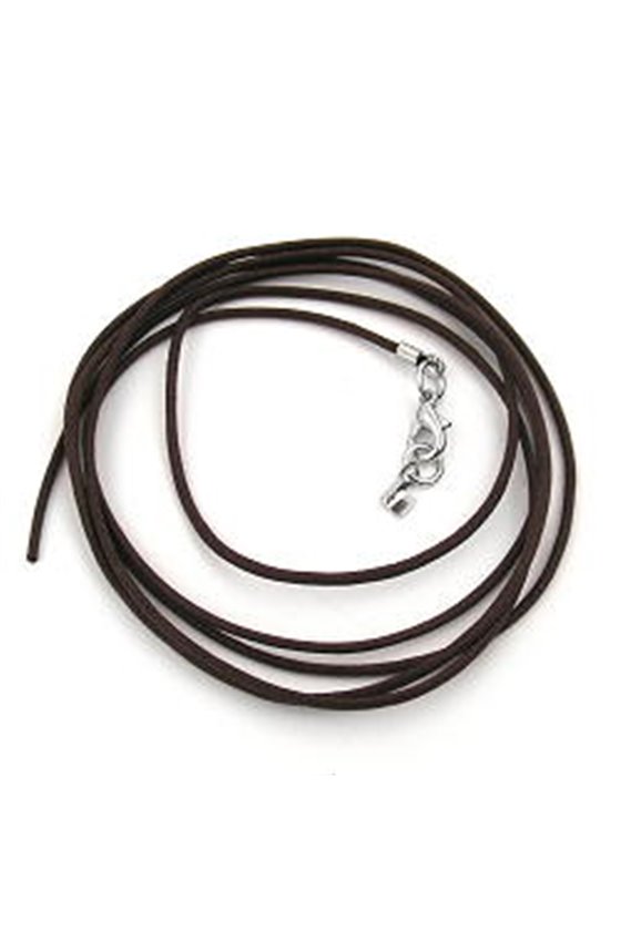 NECKLACE 1 MM BROWN CORD WITH CLASP