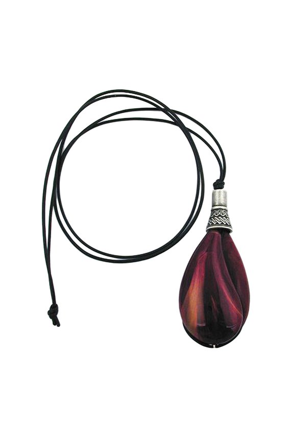NECKLACE DROP PURPLE MARBLED