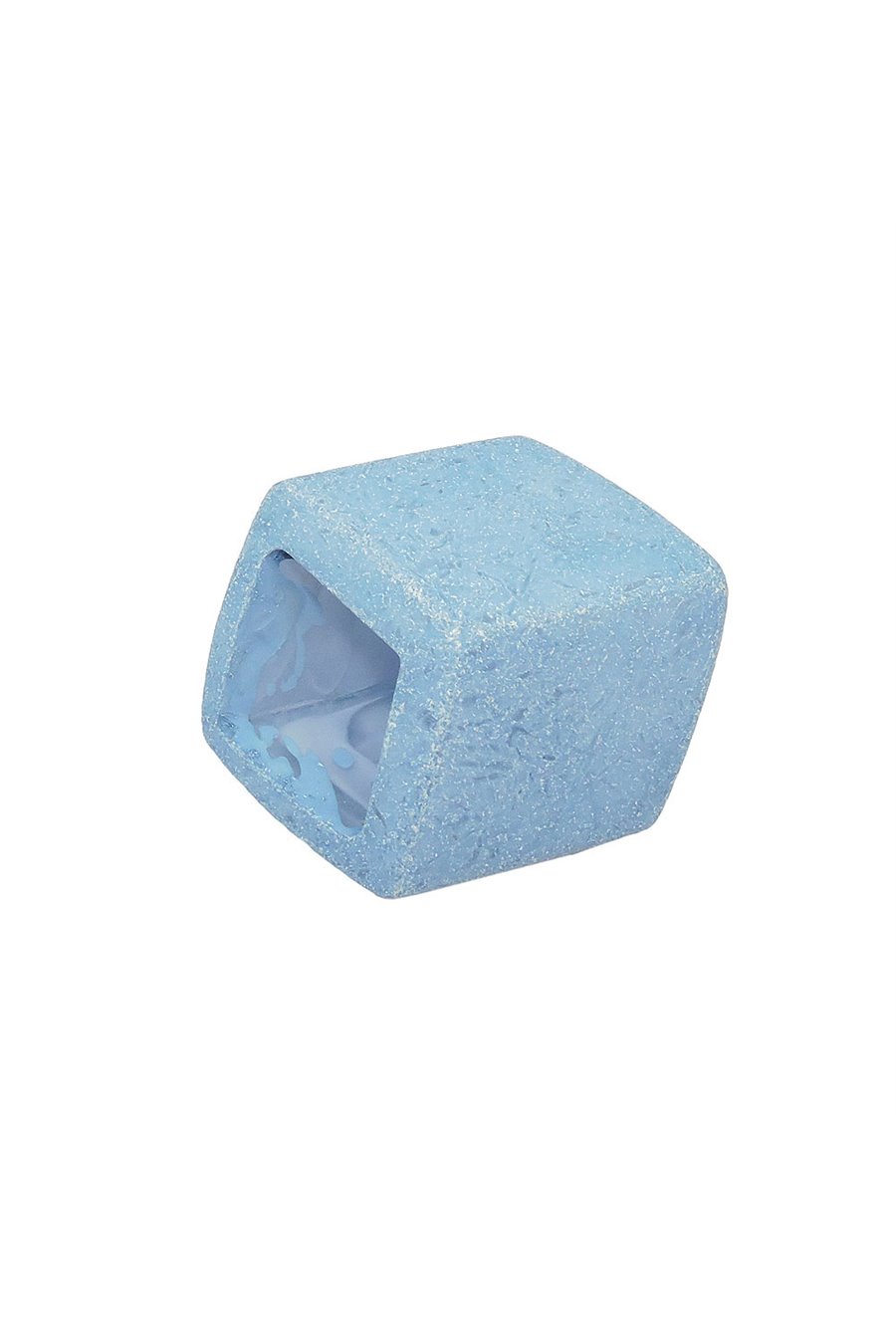 SCARF BEAD SLANTED DENIM BLUE MARBLED