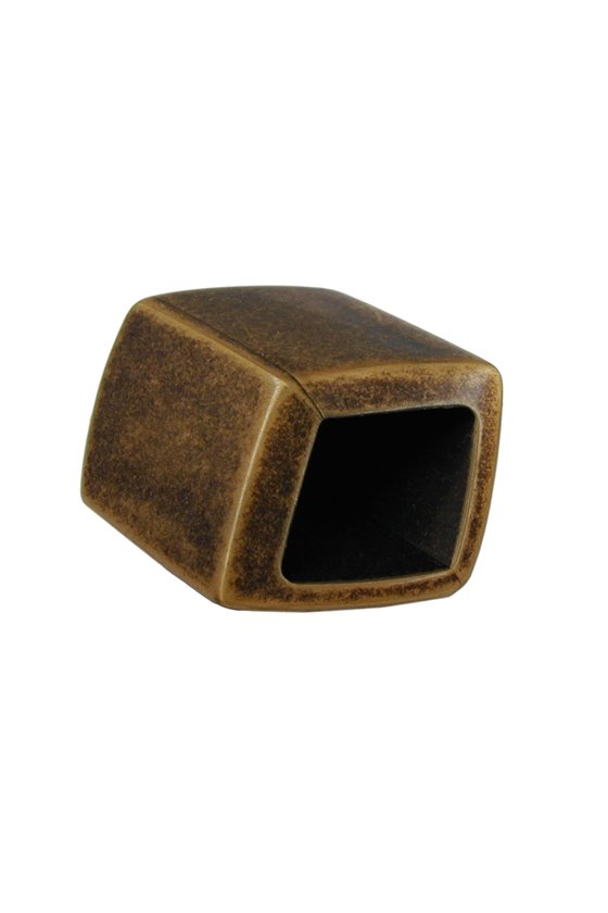 SCARF BEAD SLANTED ANTIQUE BRASS LOOK