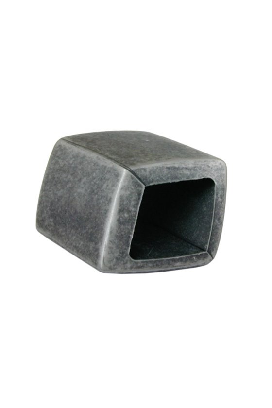 SCARF BEAD SLANTED ANTIQUE SILVER LOOK