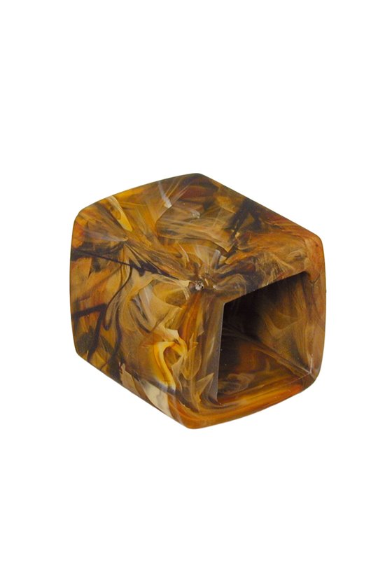 SCARF BEAD SLANTED EYE OF TIGER MARBLED