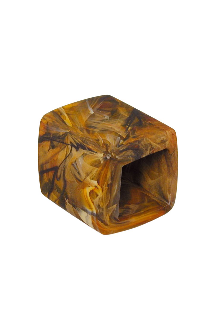 SCARF BEAD SLANTED EYE OF TIGER MARBLED