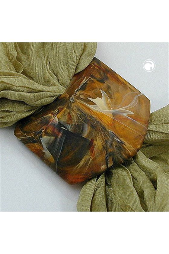 SCARF BEAD SLANTED EYE OF TIGER MARBLED