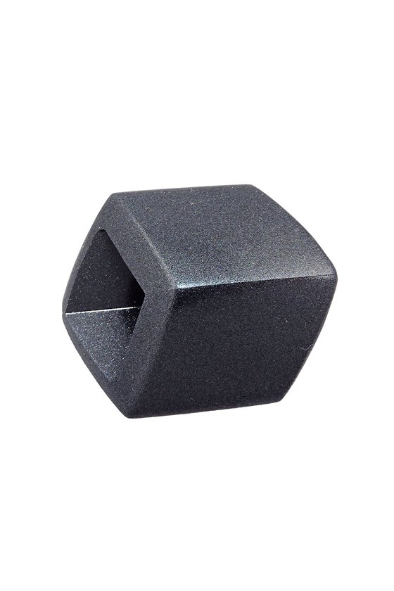 SCARF BEAD SLANTED BLACK METALLIC SHIMMER