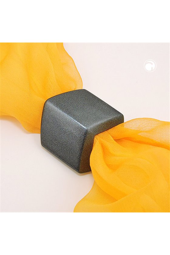 SCARF BEAD SLANTED BLACK METALLIC SHIMMER