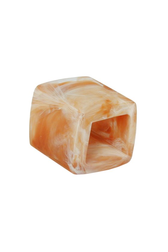SCARF BEAD SLANTED BEIGE MARBLED