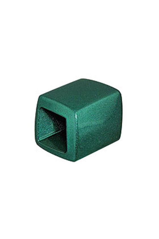 SCARF BEAD SLANTED DARK GREEN METALLIC SHIMMER