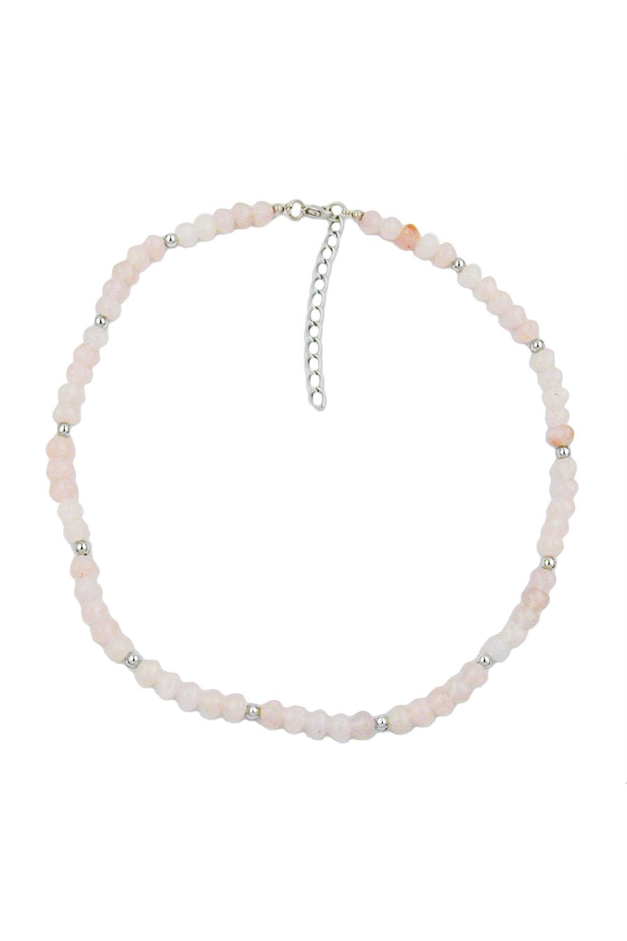 NECKLACE BEADS PINK 42CM