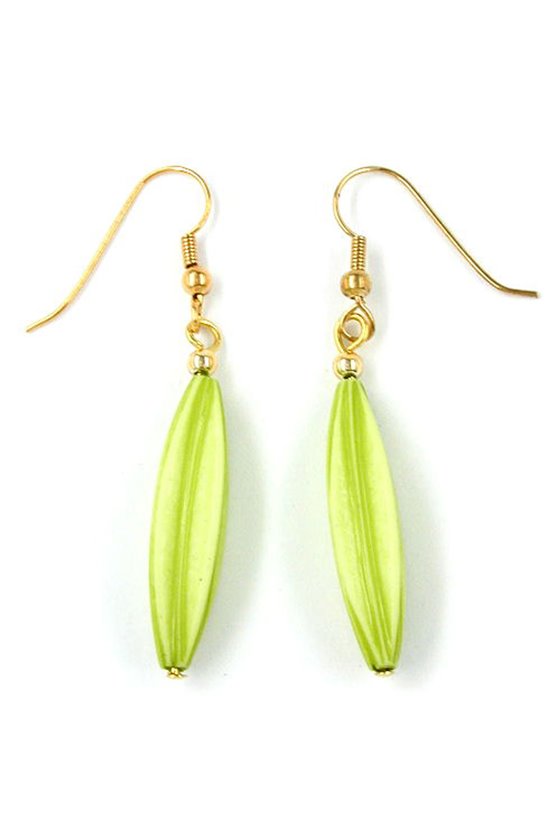 HOOK EARRINGS LIGHT GREEN