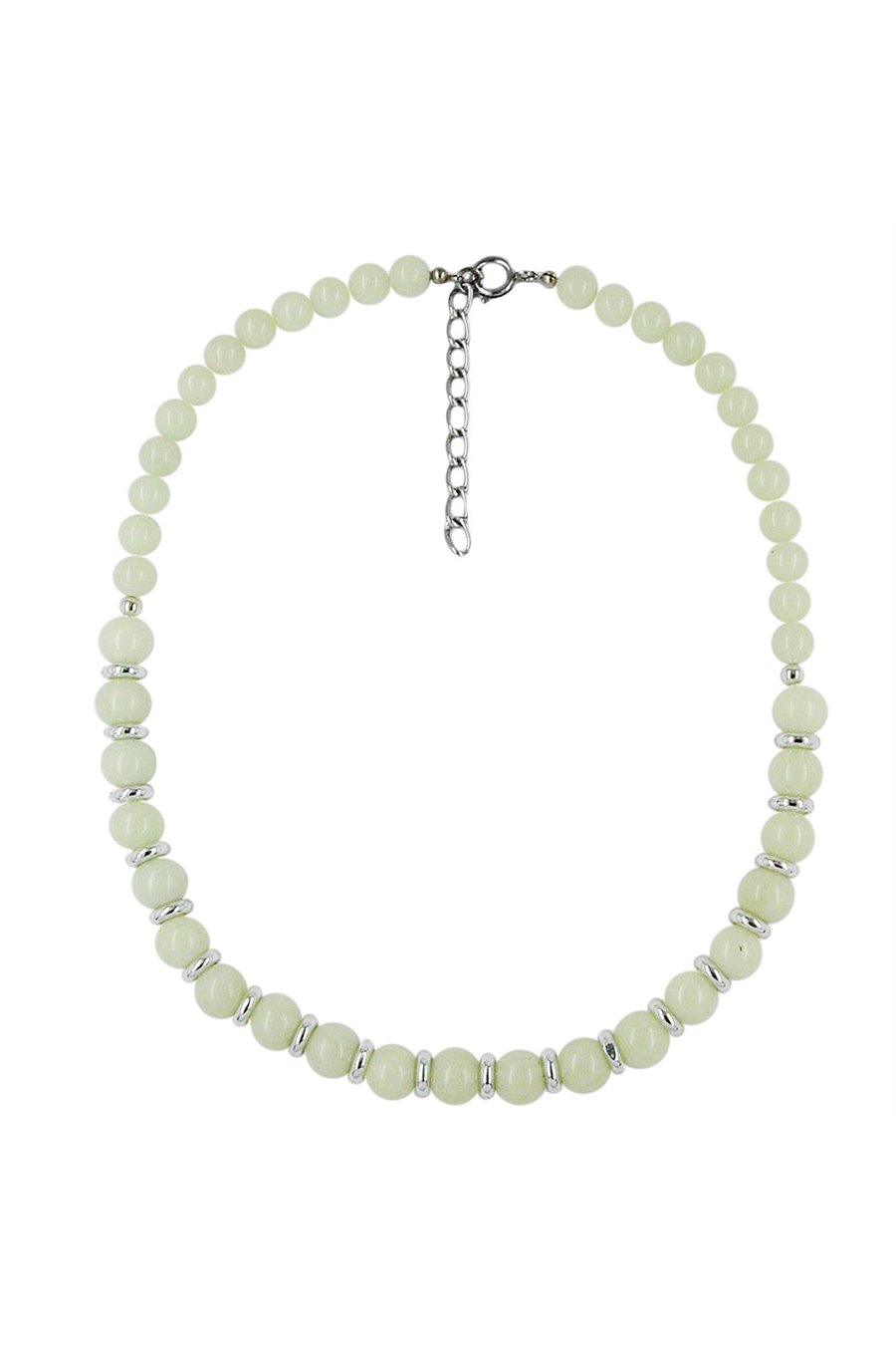 NECKLACE BEADS MINT-COLOURED 50CM