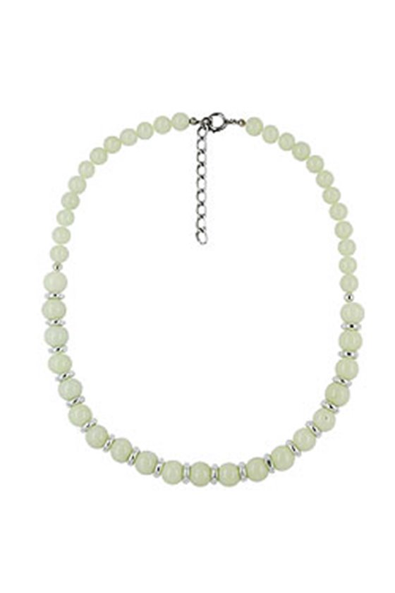 NECKLACE BEADS MINT-COLOURED 50CM