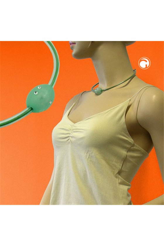 NECKLACE OLIVE MINT/TRANSPARENT